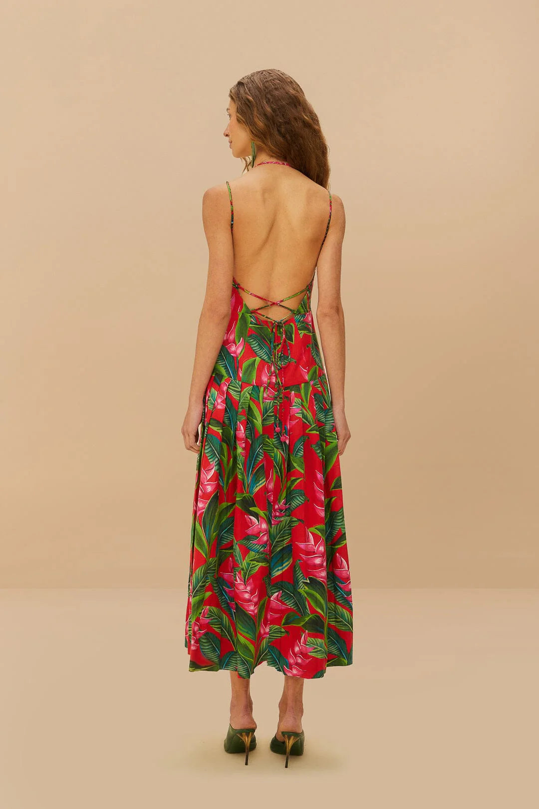 Red Dream Garden LENZING™ ECOVERO™ Euroflax™ Maxi Dress