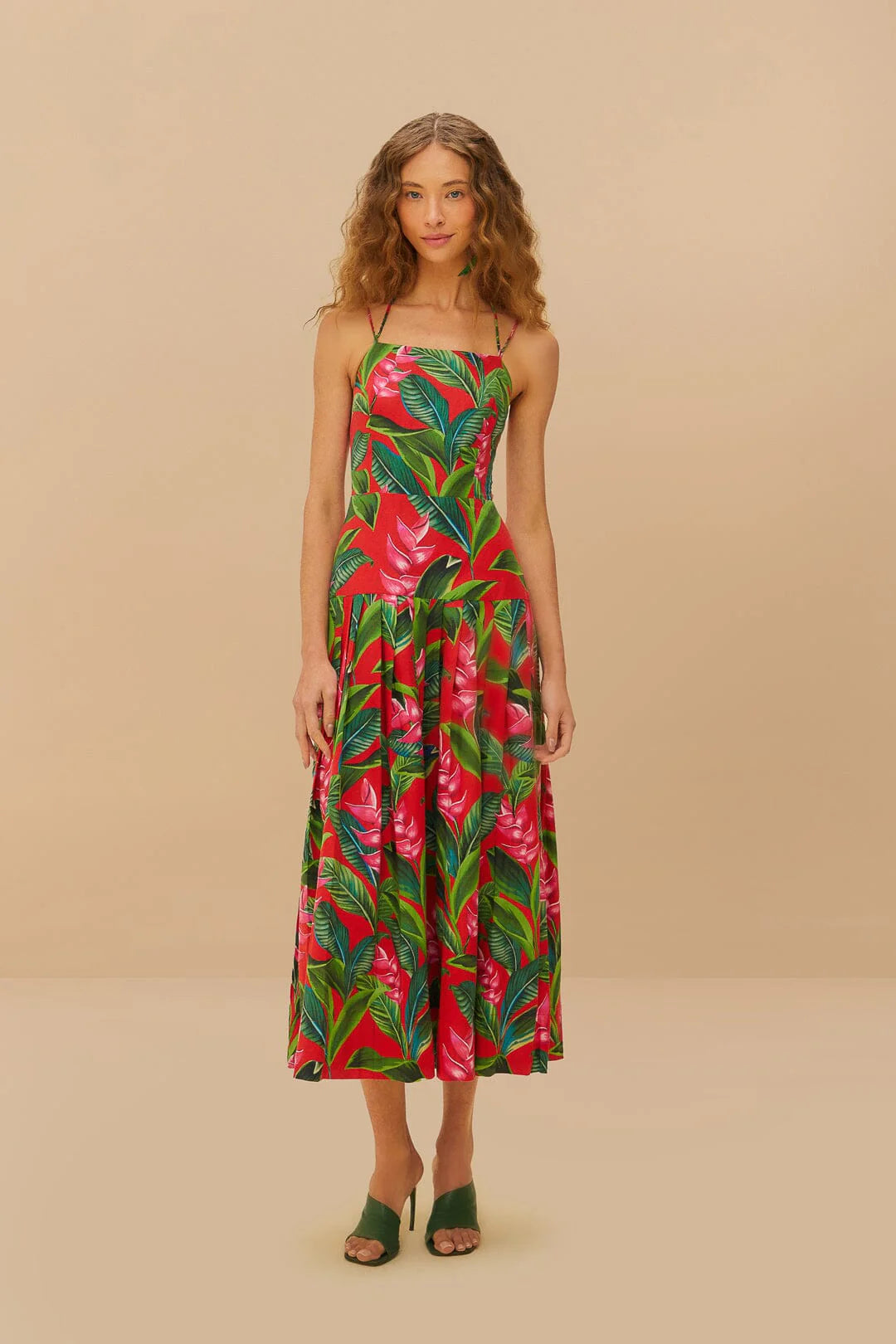 Red Dream Garden LENZING™ ECOVERO™ Euroflax™ Maxi Dress