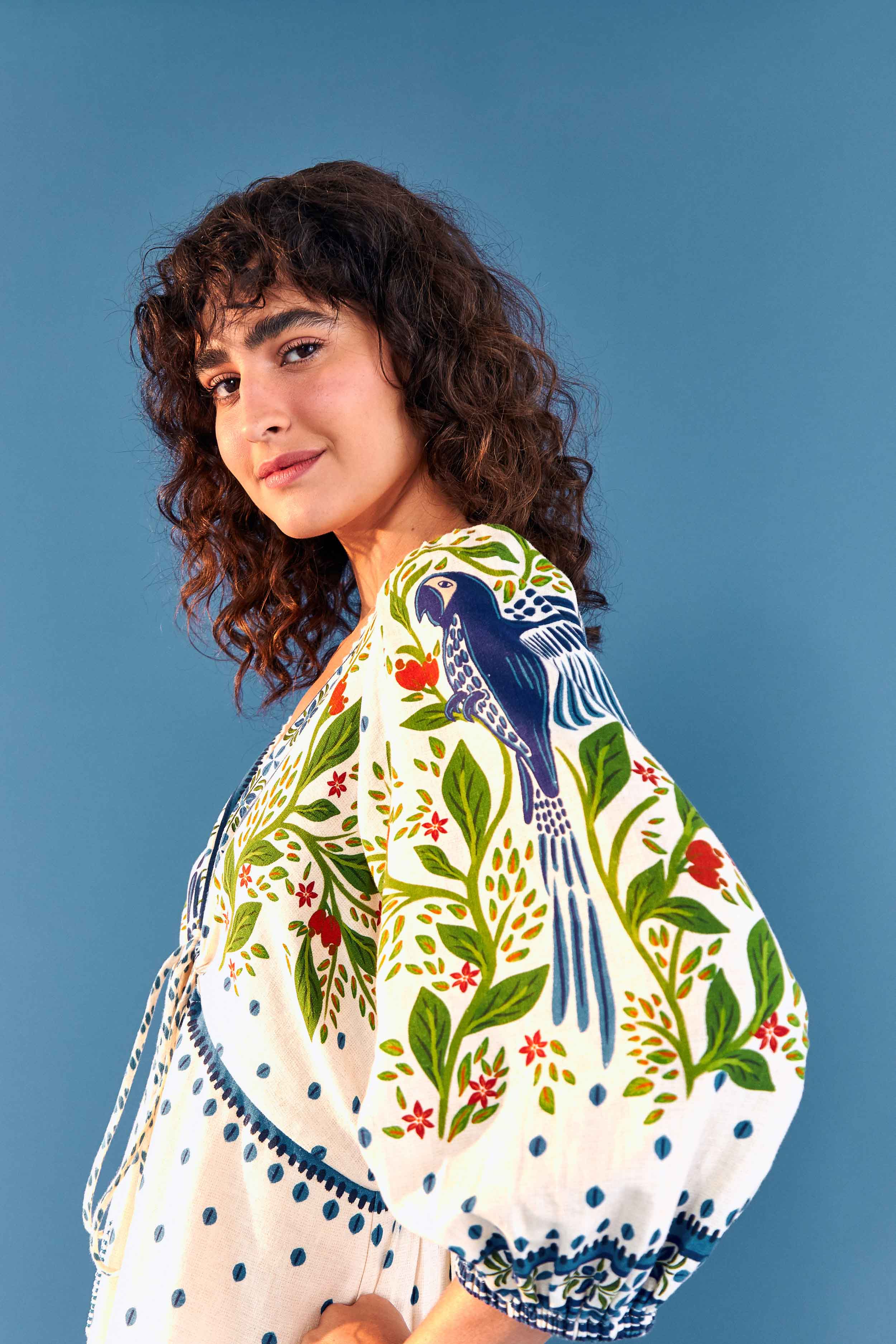 Off White Macaw Flight Maxi Dress