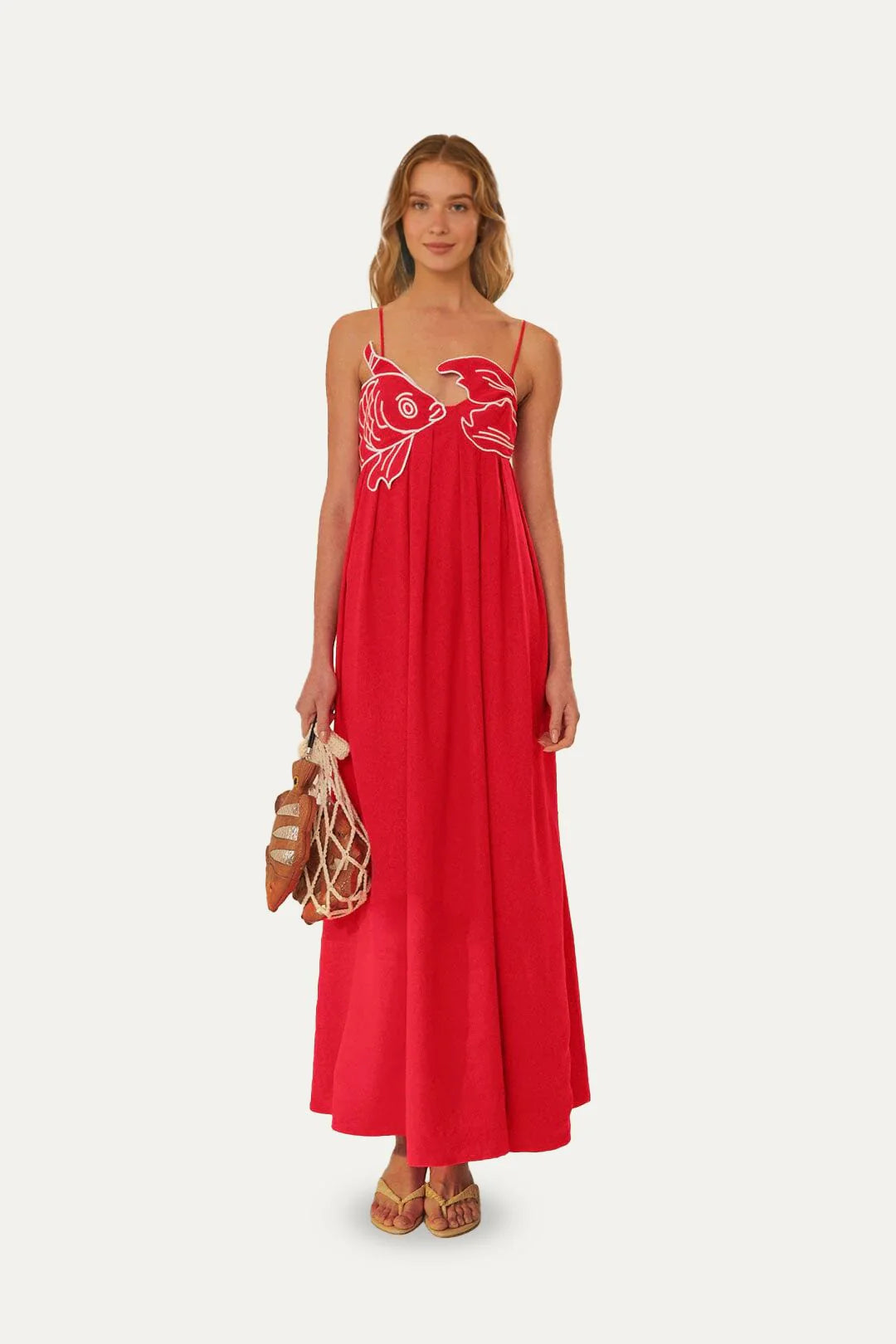 Red Fish Top Maxi Dress
