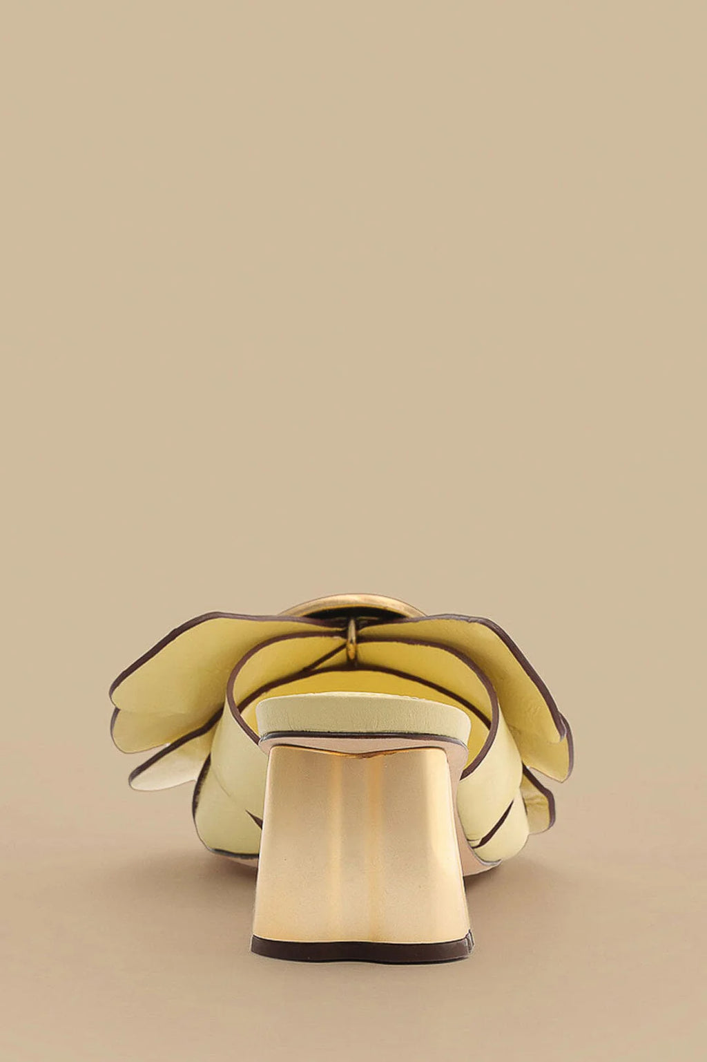 Banana Yellow Daisy Heeled Mule