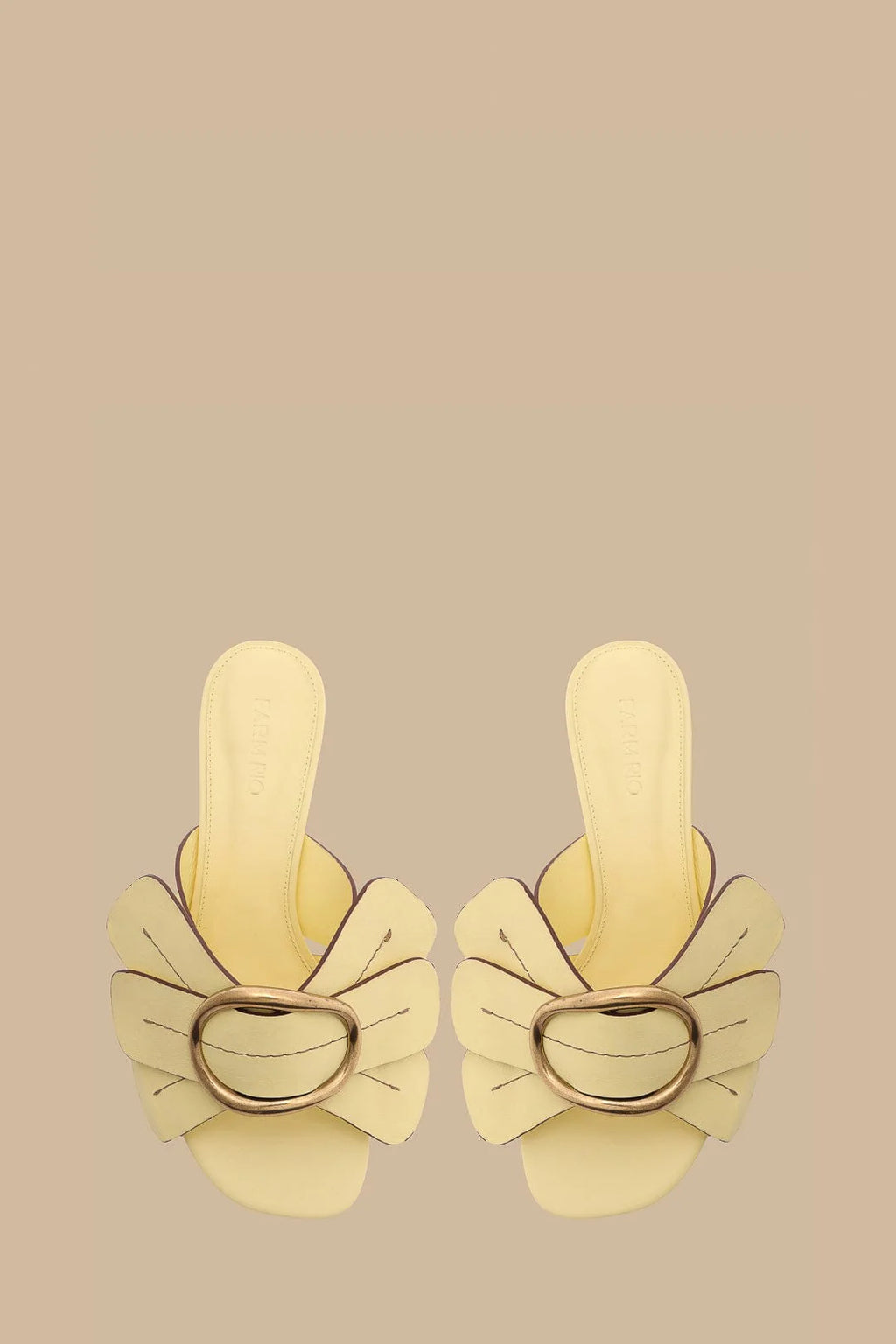 Banana Yellow Daisy Heeled Mule