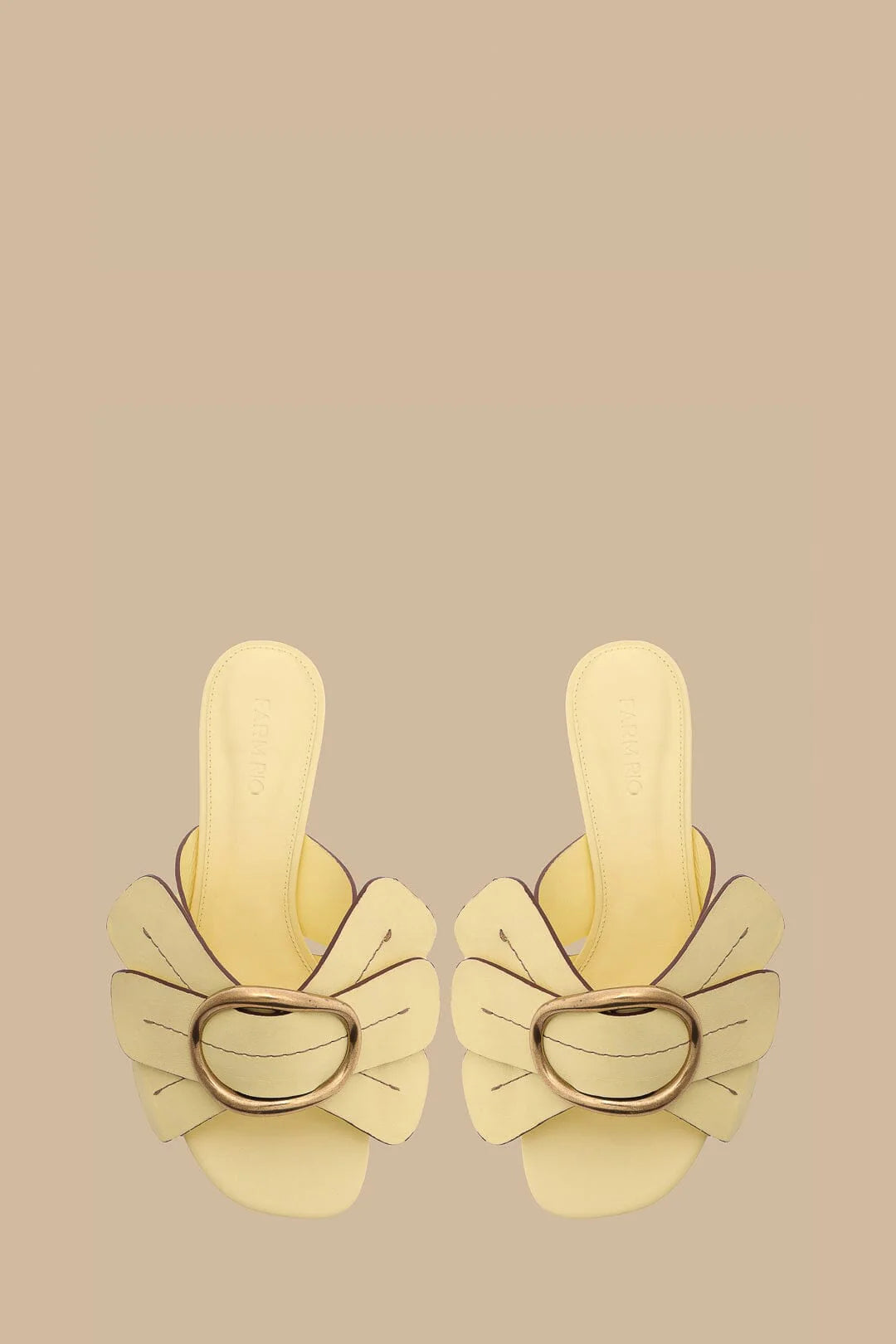 Banana Yellow Daisy Heeled Mule